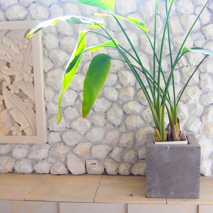 植木鉢 プランター 白 グレー 角 H30cm スクエア おしゃれ フラワー