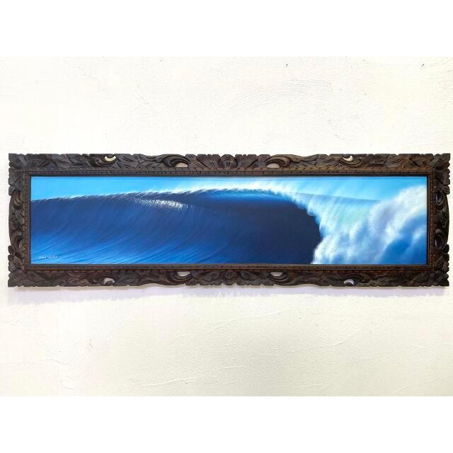 海の絵 波の絵 windy W143×H43 有名画家 額付き 波 大きい アート