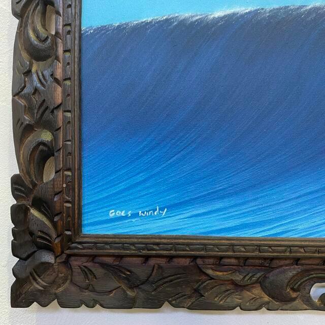 海の絵 波の絵 windy W143×H43 有名画家 額付き 波 大きい アート