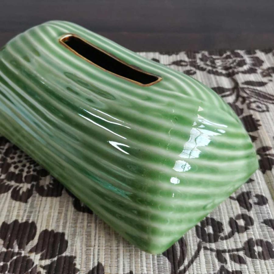 ジェンガラケラミック ティッシュボックス 陶器製 3色 バリ ジェンガラ