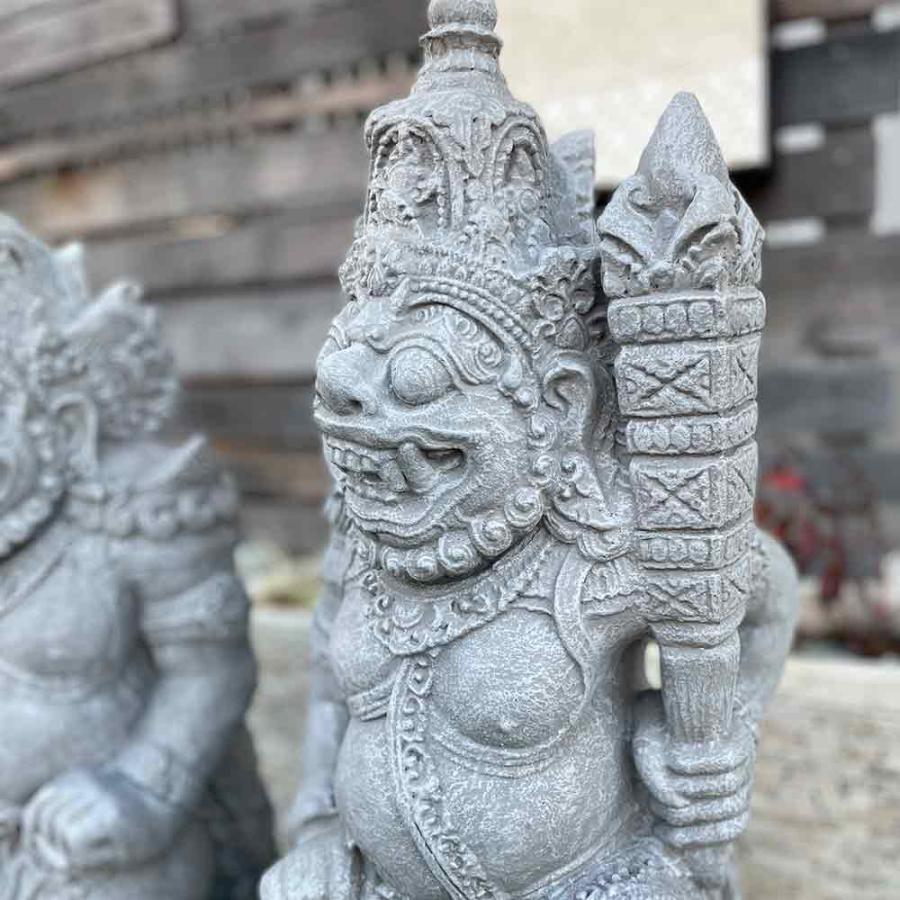 バリ島の石像 ラクササ像 ラクササ 石像 グレー H110cm 2体(左右) 1
