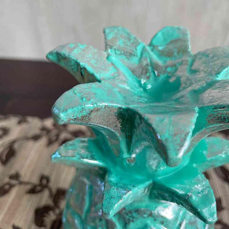 木製 木彫り パイナップル ウッド オブジェ 置物 Mサイズ 19cm 4色