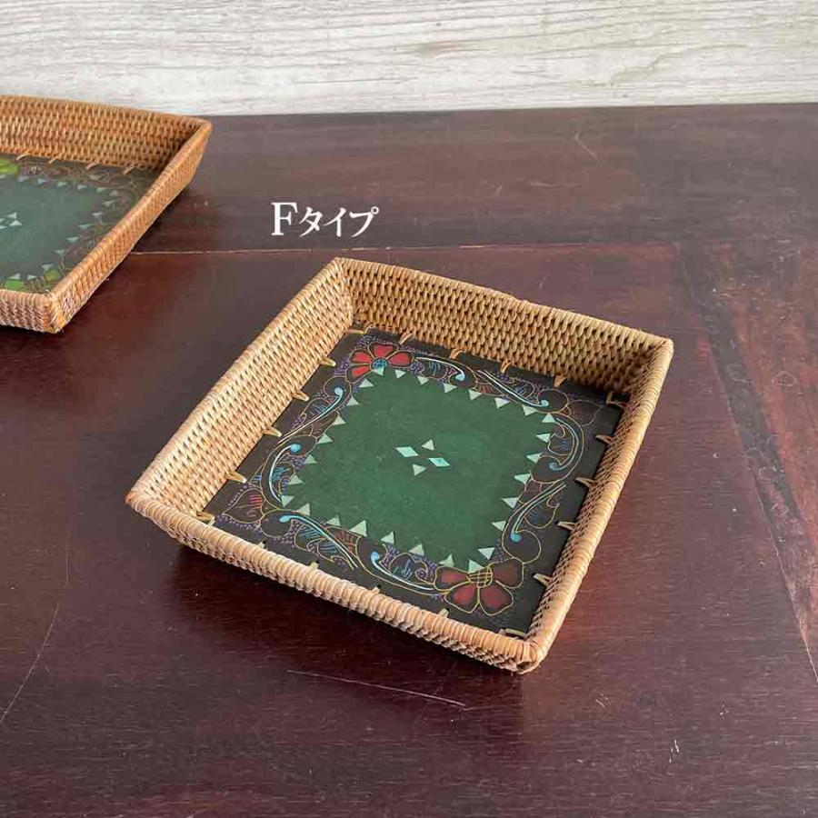 アタ バスケット トレイ 6タイプ 正方形 15×15cm 籠 かご カゴ 小物