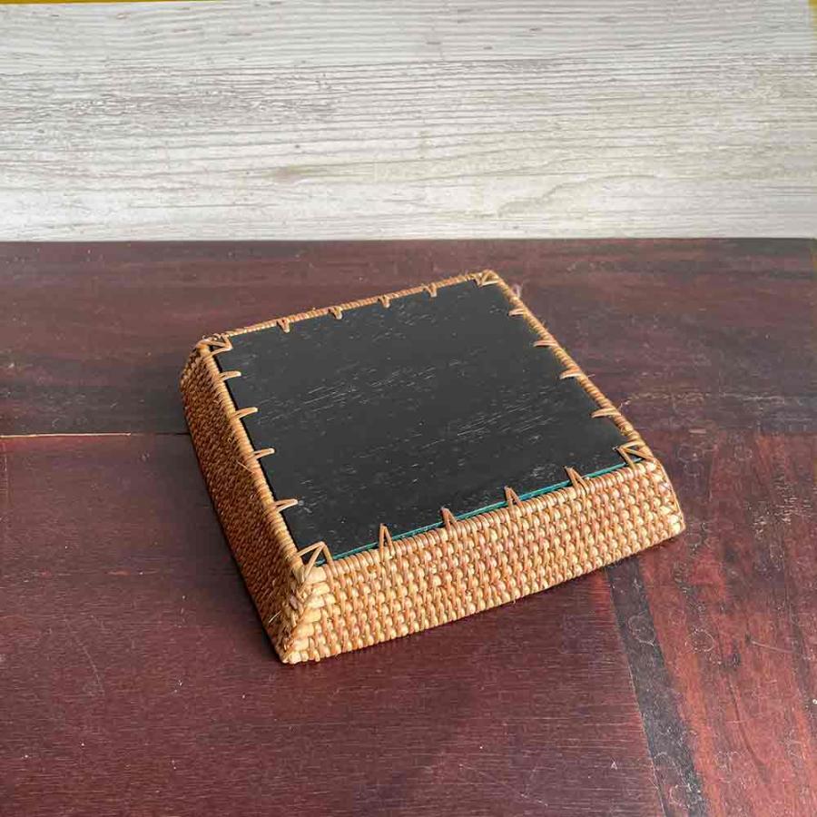 アタ バスケット トレイ 6タイプ 正方形 15×15cm 籠 かご カゴ 小物