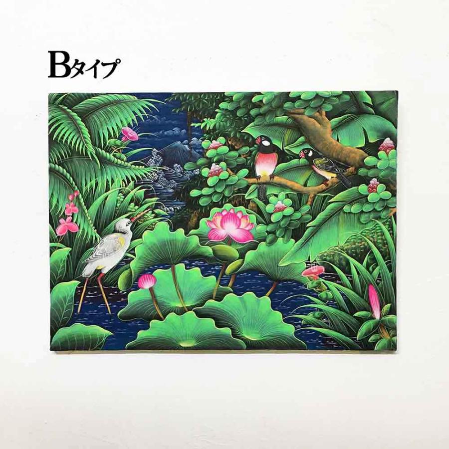 バリ絵画 鳥の絵 W80×H60cm 花鳥風月 絵画 アートパネル 緑 バリ バリ絵画 鳥の絵 W80×H60cm 花鳥風月 絵画 アートパネル 緑 バリ