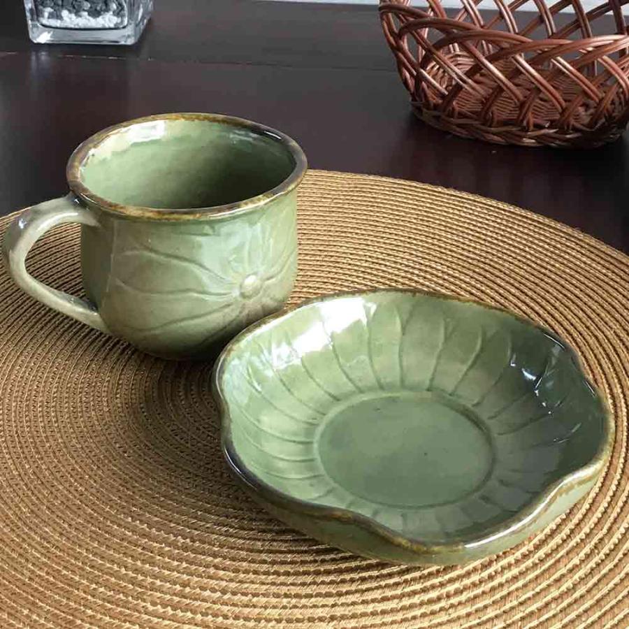 タバナン コーヒーカップ&ソーサー セット ハス 蓮 陶器 ティーカップ