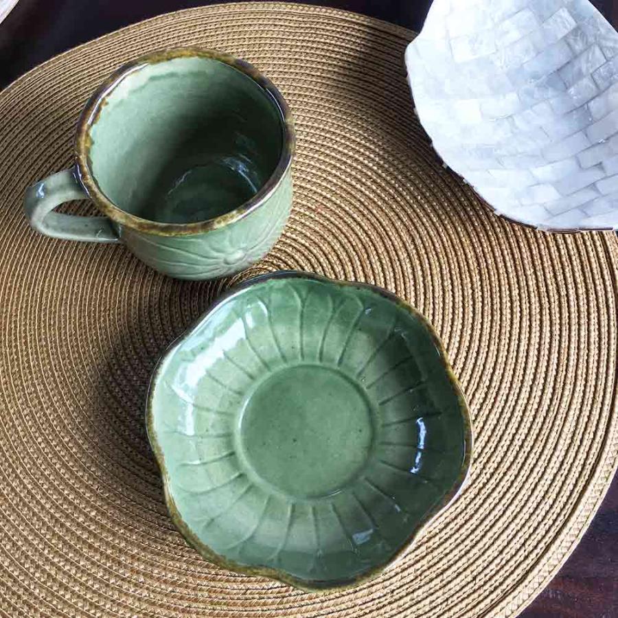 タバナン コーヒーカップ&ソーサー セット ハス 蓮 陶器 ティーカップ