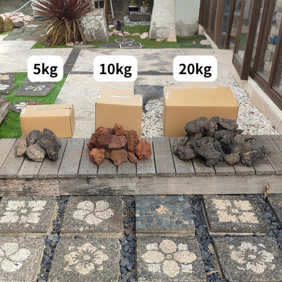 溶岩石 10kg 10キロ 黒 茶 ブラック ブラウン 庭石 敷石 ブロック 花壇
