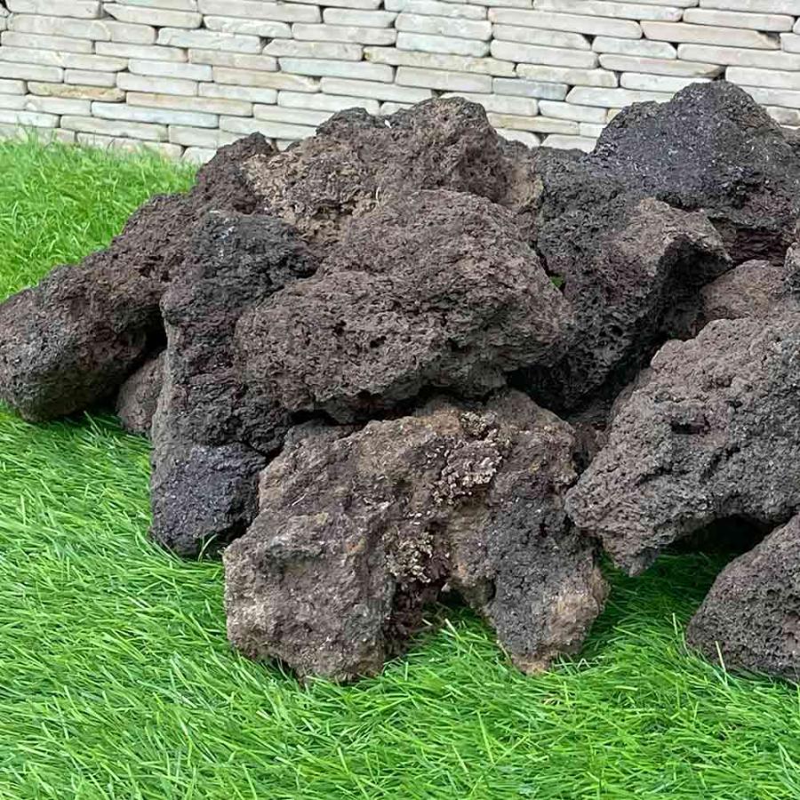 溶岩石 5kg 5キロ 黒 茶 ブラック ブラウン 庭石 敷石 ブロック 花壇