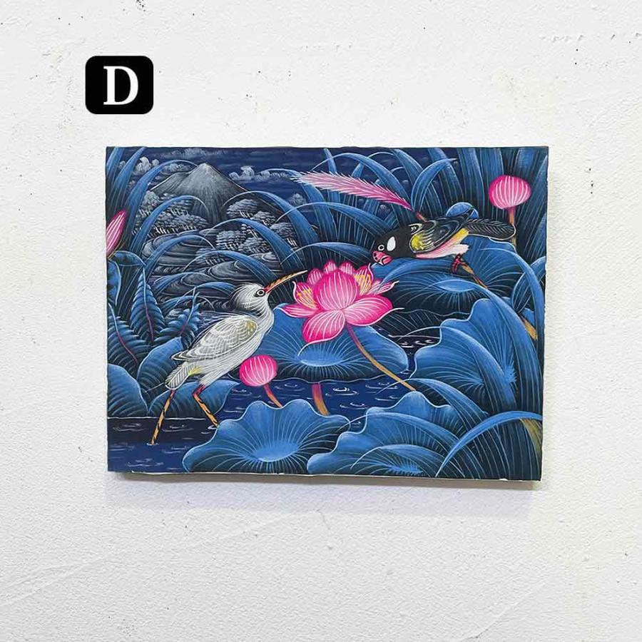 バリ絵画 鳥の絵 2羽 小鳥 白サギ W40×H30cm ブンゴセカン 癒し バリ絵画 鳥の絵 2羽 小鳥 白サギ W40×H30cm ブンゴセカン 癒し