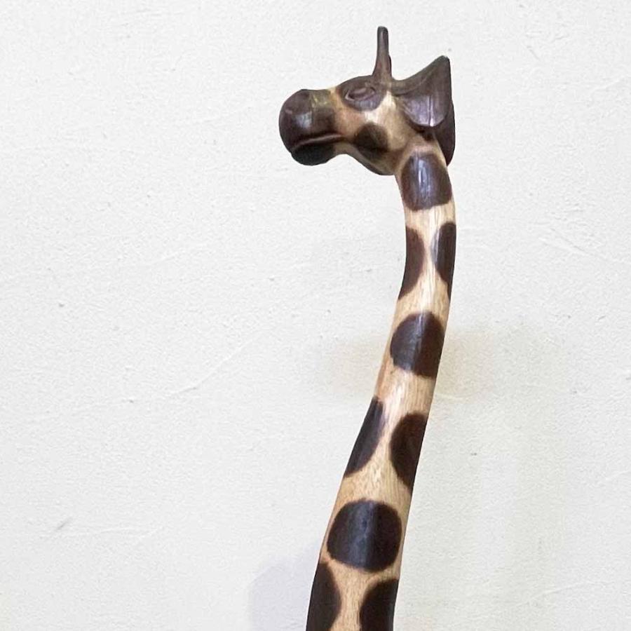 木彫り キリン150cm キリンの木製オブジェ バリ アジアンインテリア