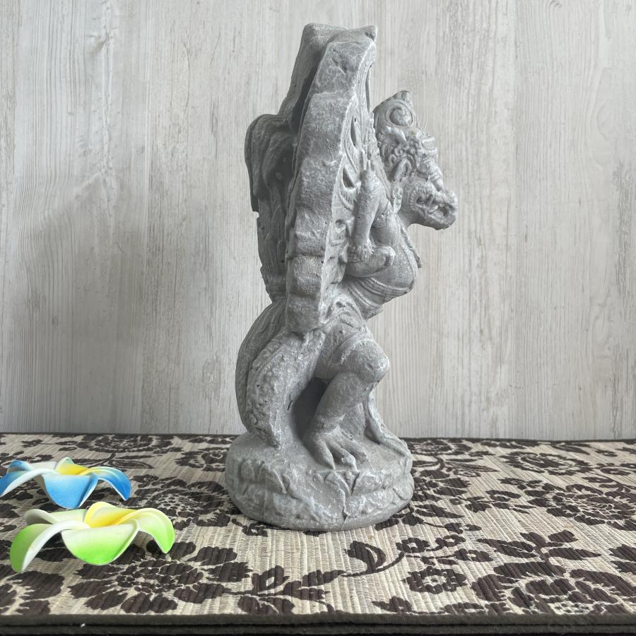 石像 ガルーダ像 神鳥 オブジェ H30m グレー 置物 ガーデン