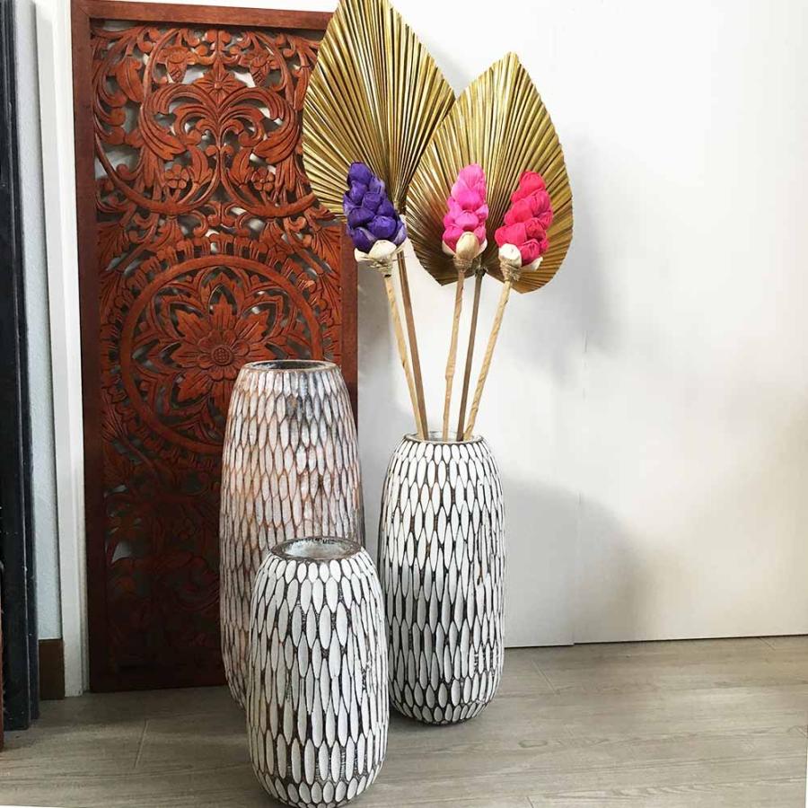 木製 フラワーベース フラワーポット 花瓶 Sサイズ 造花 オブジェ 置物