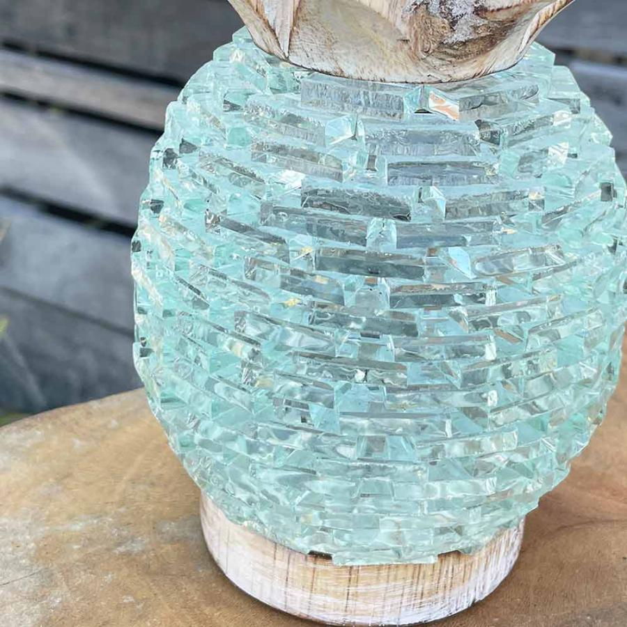 キャンドルホルダー キャンドルスタンド パイナップル型 バリガラス