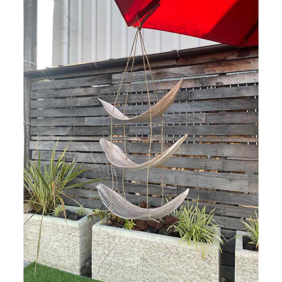 吊り下げ 3段 トレイ ボート型 船形 ハンギングトレイ カゴ オブジェ