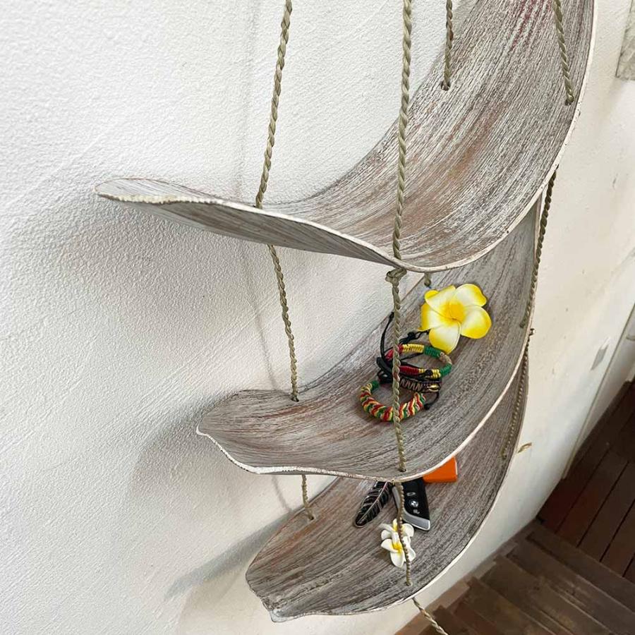 吊り下げ 3段 トレイ ボート型 船形 ハンギングトレイ カゴ オブジェ