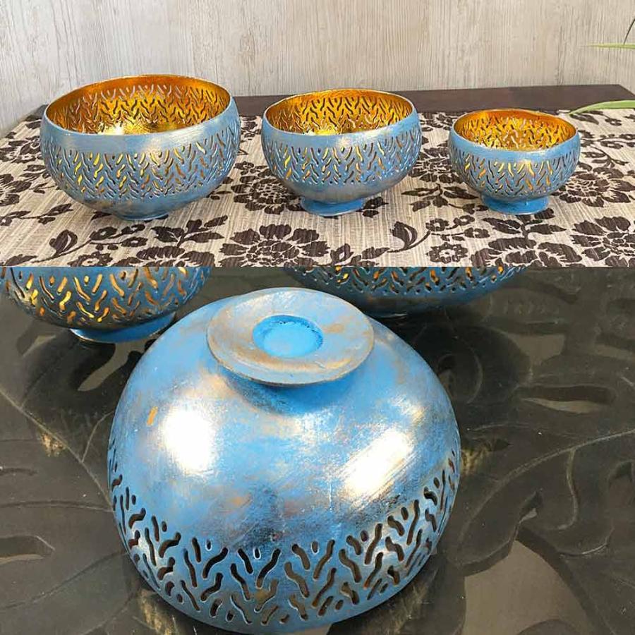 ココナッツ ボウル トレイ 脚付き 9柄 透かし彫り 白 青 茶 金