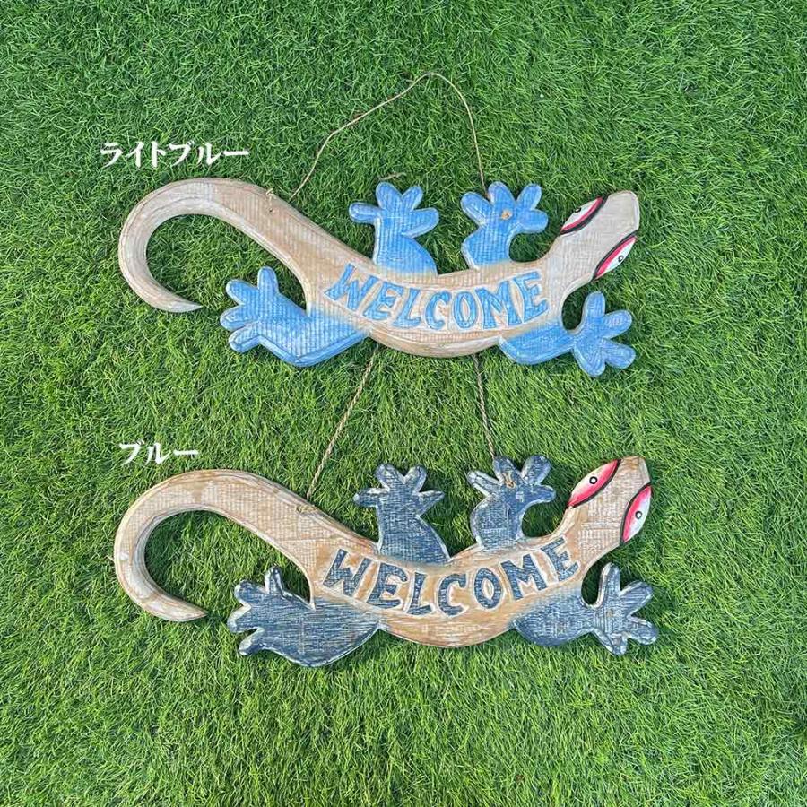 木製 ドアプレート WELCOME プレート ゲッコウ ドア掛け 2色 W50cm