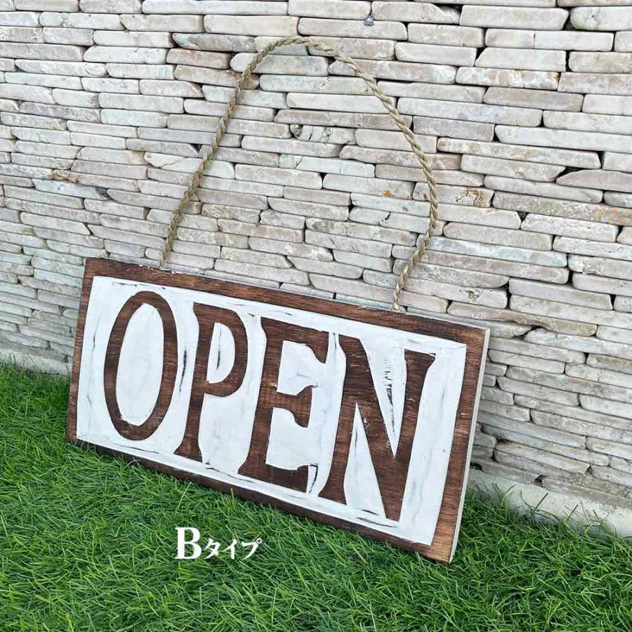 木製 オープン クローズ OPEN CLOSED 吊り下げプレート ボード 2タイプ