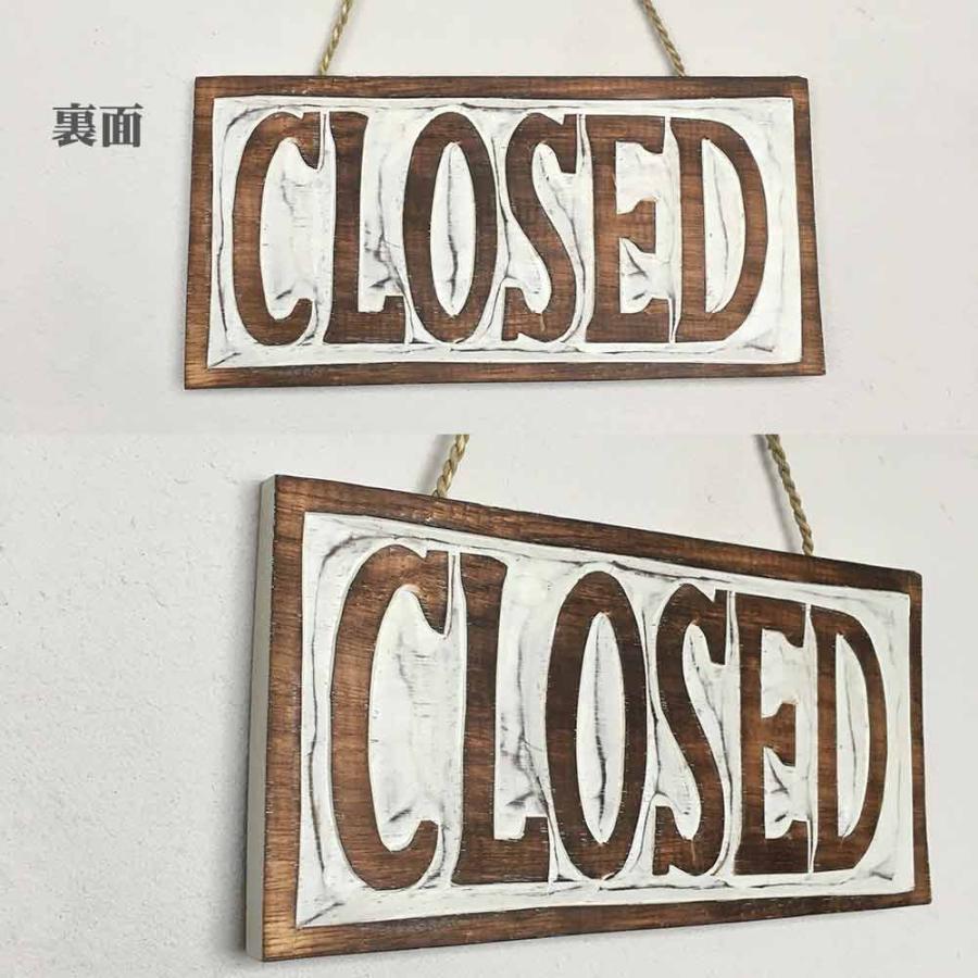 木製 オープン クローズ OPEN CLOSED 吊り下げプレート ボード 2タイプ