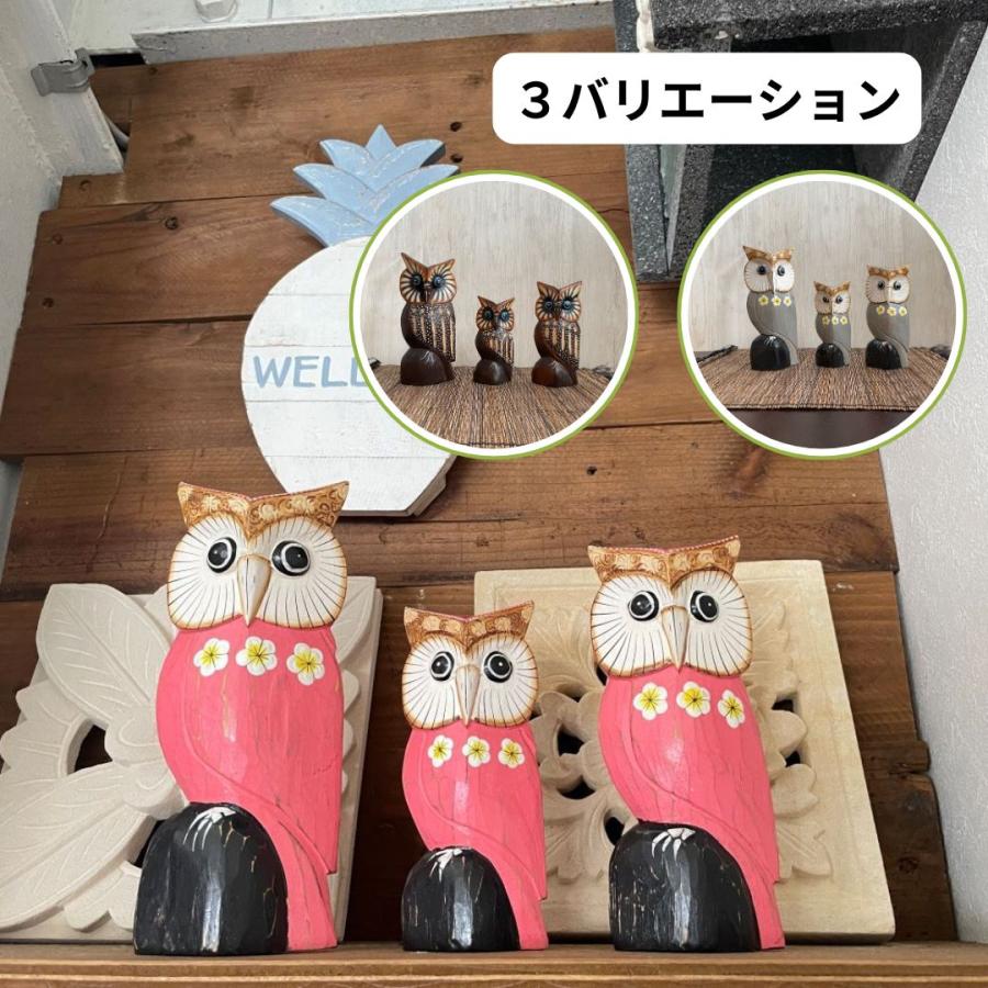 ウッド アジアン 鳥 オブジェ フレーム ＊ 木彫り