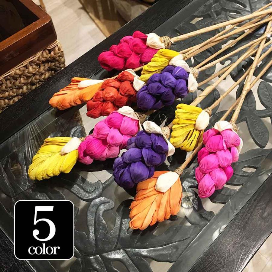 アジアン 造花 コーンリーフ ドライフラワー つぼみ型 スペード型 1本