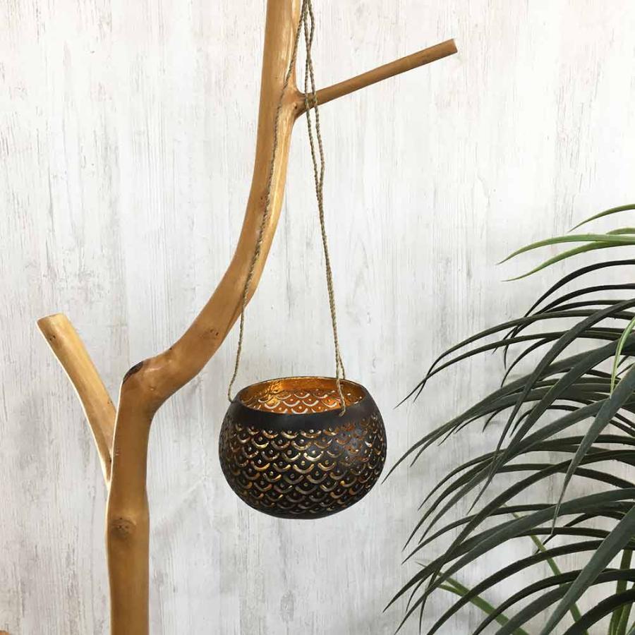 吊り下げ トレイ ココナッツ ハンギングトレイ 白 緑 茶 金 ゴールド