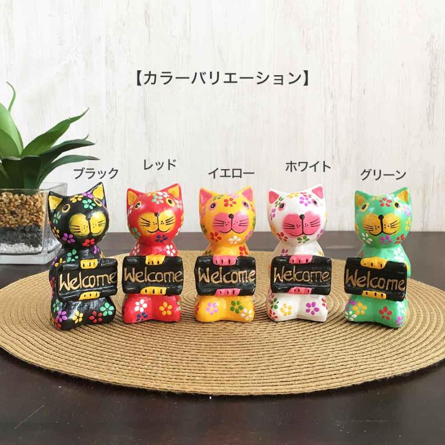 三毛猫の餌入れ1皿タイプ & ウェルカムボード15cm バリ雑貨 アジアン雑貨 商品は100%正規品のみ出品しており 三毛猫の餌入れ1皿タイプ