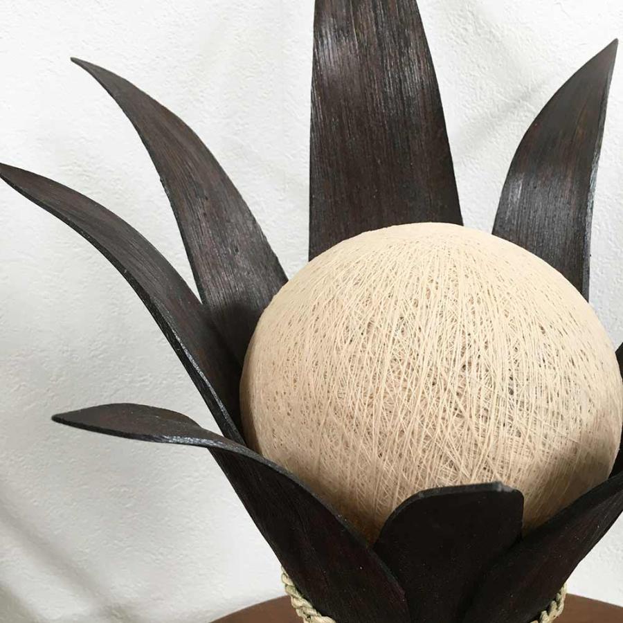 ココナッツリーフランプ パームリーフ ランプ H40cm 茶 アジアンランプ