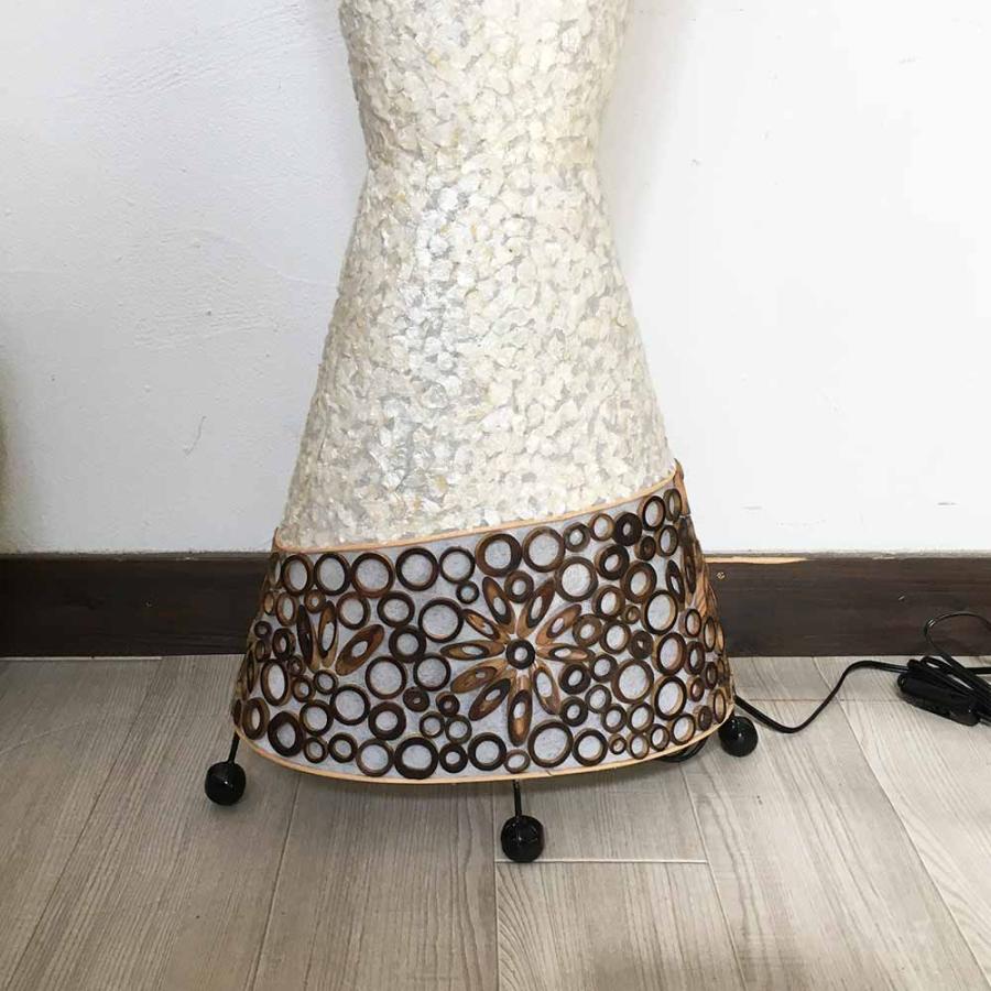 スタンドランプ フロアライト シェル バンブー H100cm アジアン照明