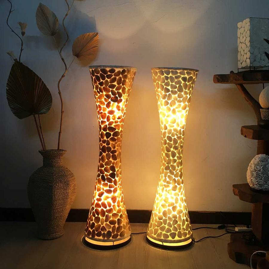 スタンドランプ フロアライト くびれ ラウンド シェル H100cm 2色