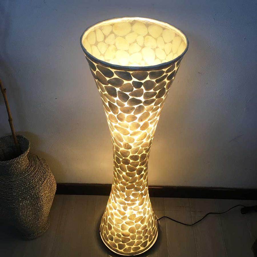 スタンドランプ フロアライト くびれ ラウンド シェル H100cm 2色