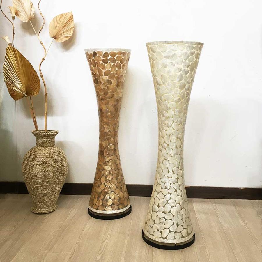 スタンドランプ フロアライト くびれ ラウンド シェル H100cm 2色