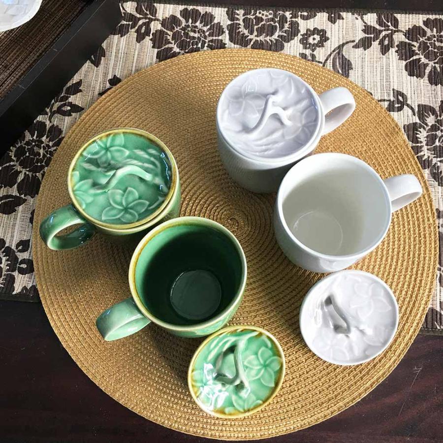 ジェンガラケラミック マグカップ 蓋付き 2個1セット ペア 2色 正規品