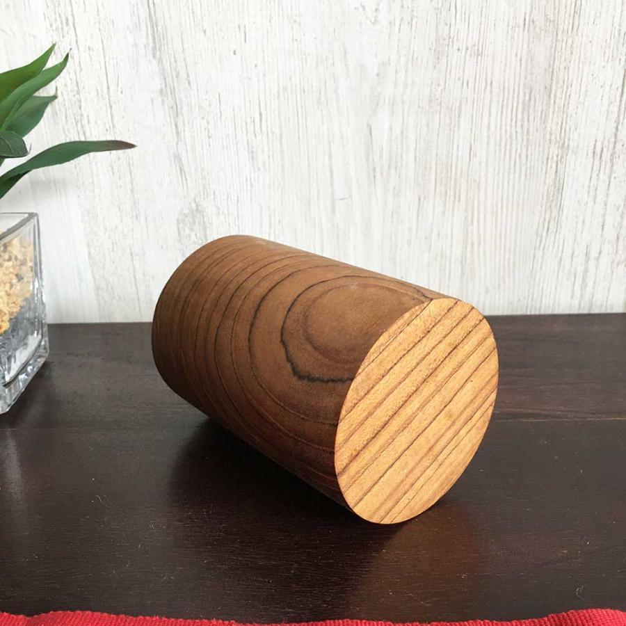 木製 ペンスタンド ペン立て 鉛筆立て H12cm 円柱形 アカシア 木目