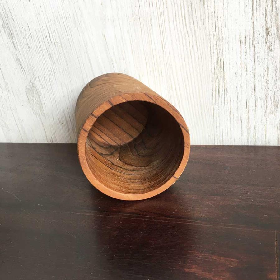 木製 ペンスタンド ペン立て 鉛筆立て H12cm 円柱形 アカシア 木目