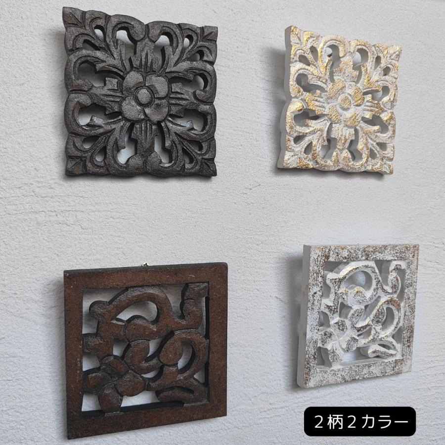 メール便対応可 木製レリーフ プルメリア 10cm角 ミニ MDF ウォール