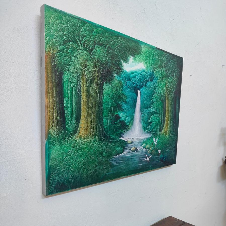 バリ島　油彩画　手描き　木製スタンド付き　一点物アート　アジアンインテリア 20230221132226_1.jpg