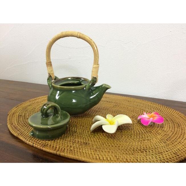 タバナン焼き 急須 [深緑] B 容量250ml お茶 陶器 茶器 ティー