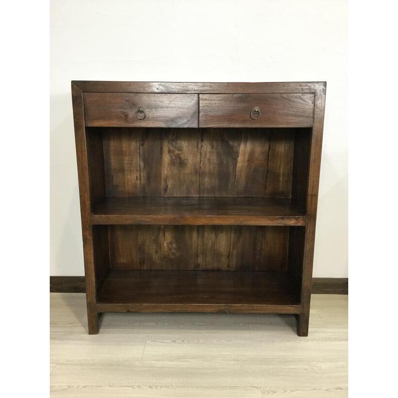 ローチェスト「デフィ」幅136cm オーク材 ダークブラウン色