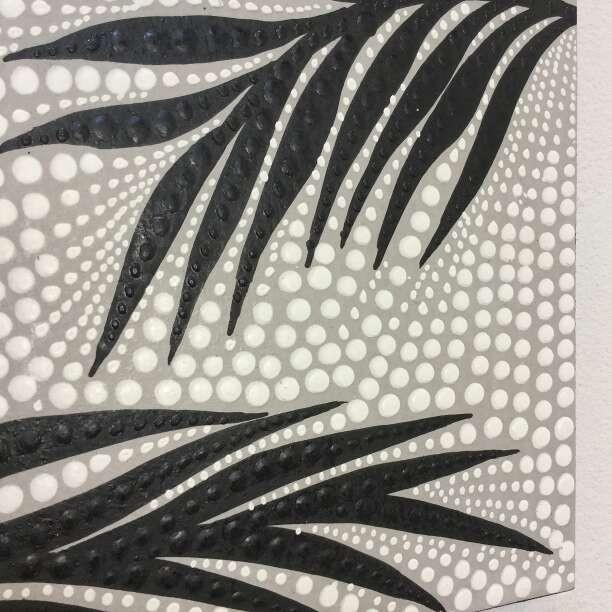 バリ絵画 ドットアート 植物 g アートパネル モダン 壁掛け バリアート