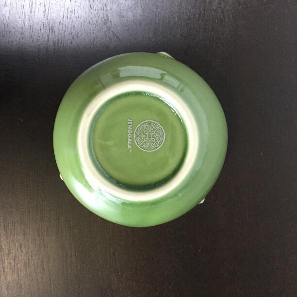灰皿 吸い殻入れ 卓上 深緑 陶器 ジェンガラケラミック 正規品