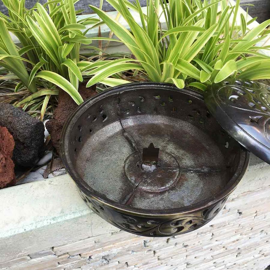 蚊取り線香ホルダー ブロンズ 蚊取り線香入れ アジアン蚊取り線香立て