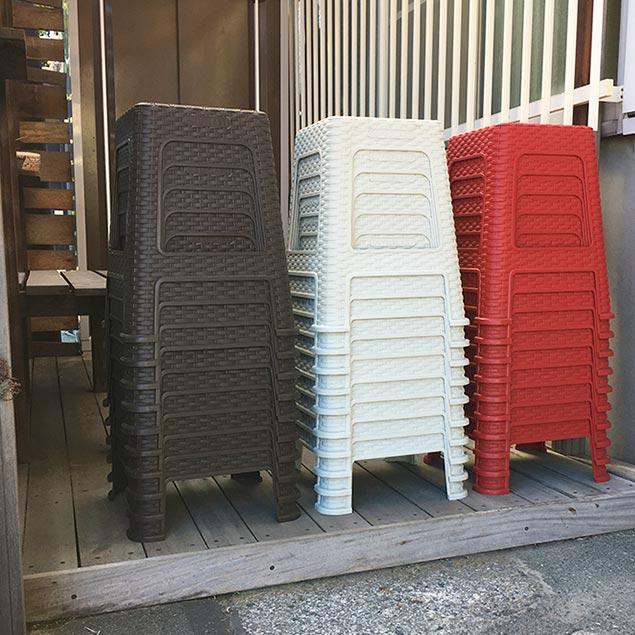 樹脂 スツール 同色 10脚1セット 濡れてもOK 5色 重ねて収納可 屋外可
