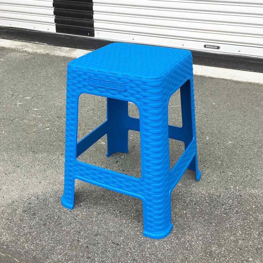樹脂 スツール 同色 5脚1セット 濡れてもOK! 6色 重ねて収納可 屋外可