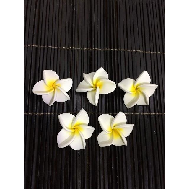プルメリア 造花 SS 白5個セット 4cm スポンジフラワー アジアン 