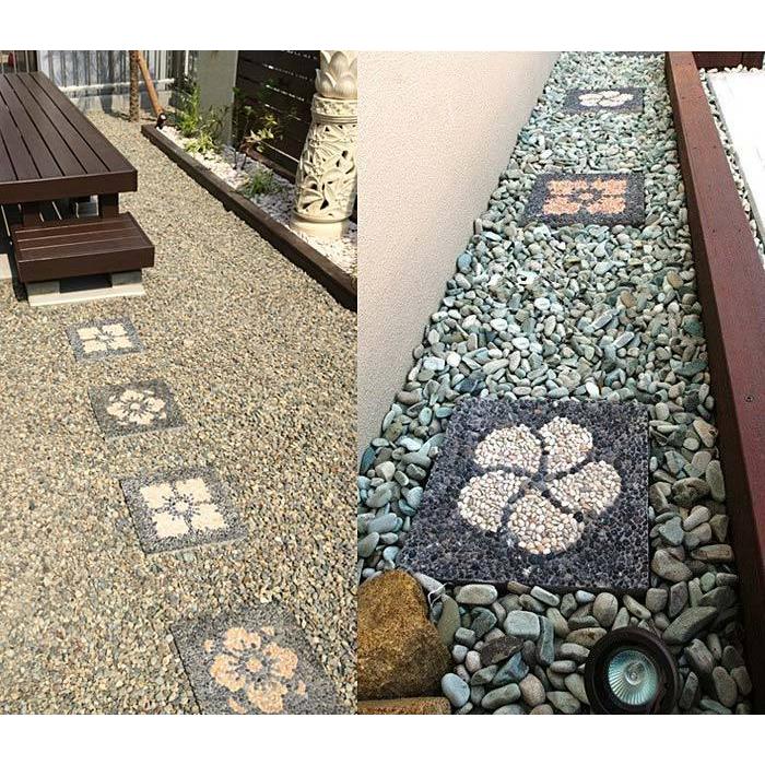 在庫限り】 踏み石 ステップストーン 飛び石 角型 40cm 厚み5cm 置く