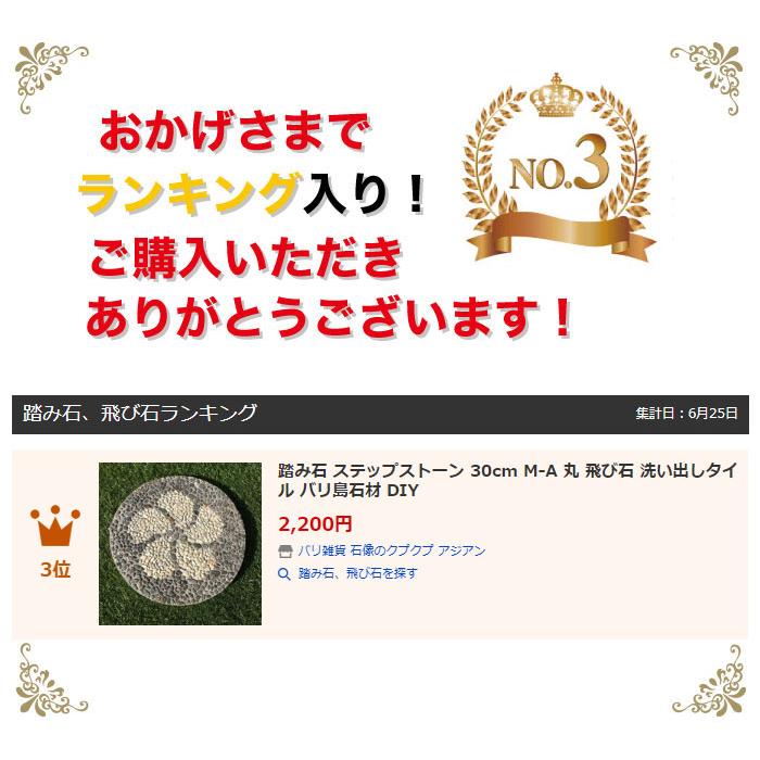 踏み石 ステップストーン 30cm M-A 丸 飛び石 洗い出しタイル バリ島