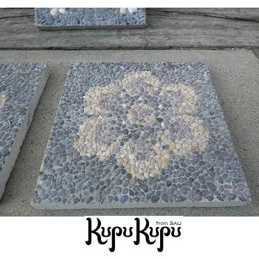 ステップストーン 踏み石 飛び石 30cm J 洗い出しタイル バリ島石材