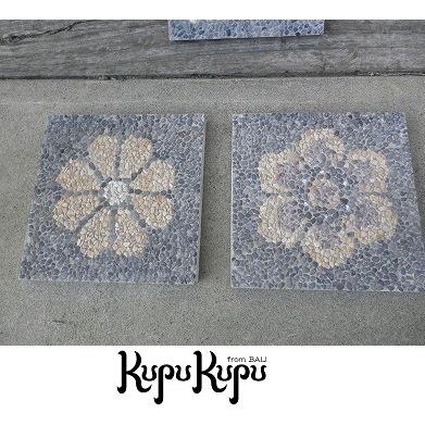 ステップストーン 踏み石 飛び石 30cm J 洗い出しタイル バリ島石材